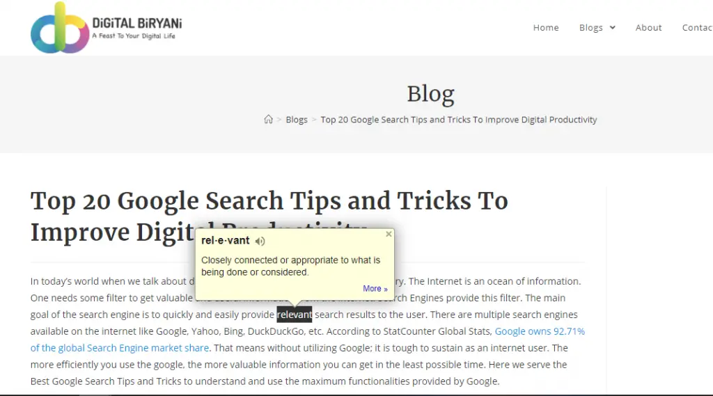 27 Best Google Chrome Extensions For 2022 17 Add Google Dictionary extension to your chrome browser for free of cost and double click on any unfamiliar word you come across while working on the chrome.