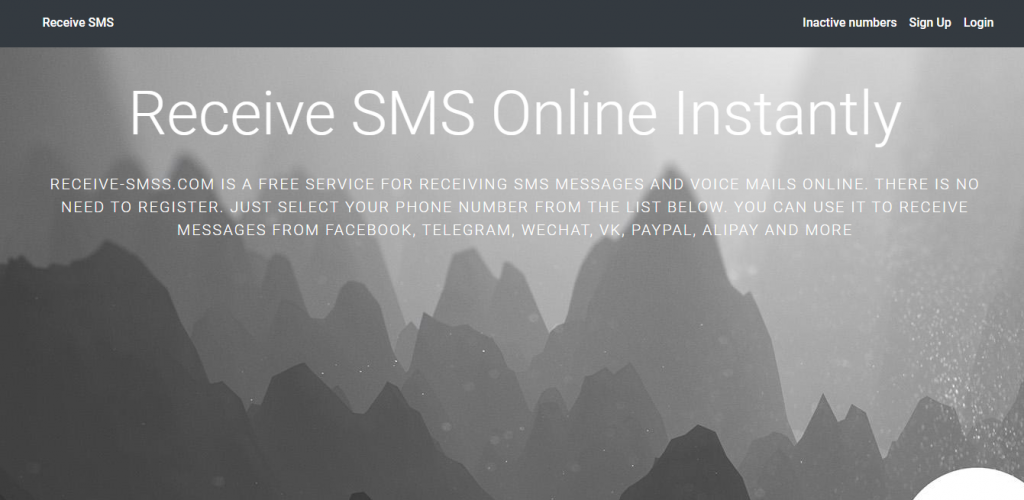 Receive-smss helps you in generating fake mobile numbers that you can use to sign up unknown websites.