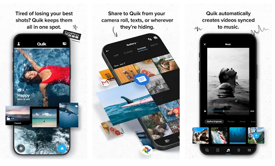 Quik is video editing app provided by GoPro. It has some exceptional features.