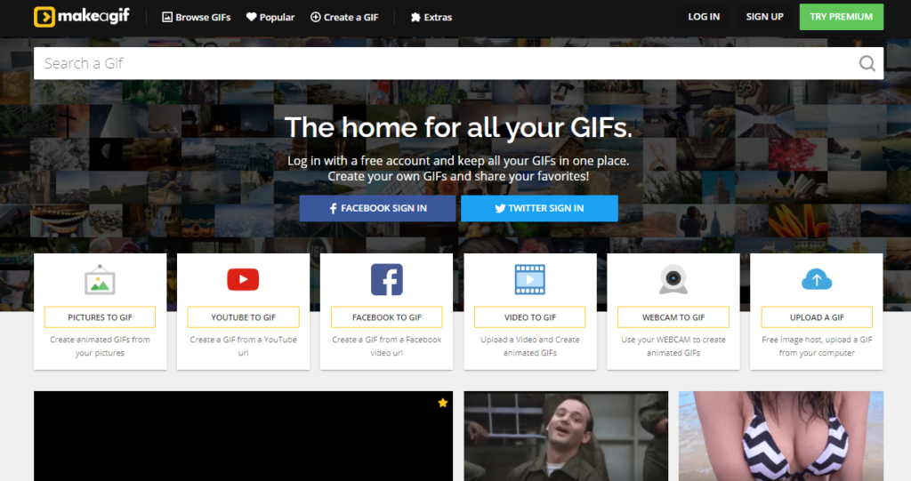 MakeGif is amazing platforms that allwos you to convert YouTube videos to GIF.
