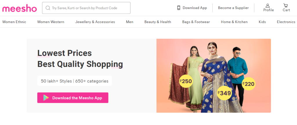 Best Online Shopping Sites Meesho DiGiTAL BiRYANi