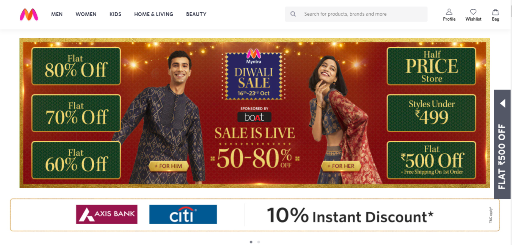 Myntra is an online shopping platform