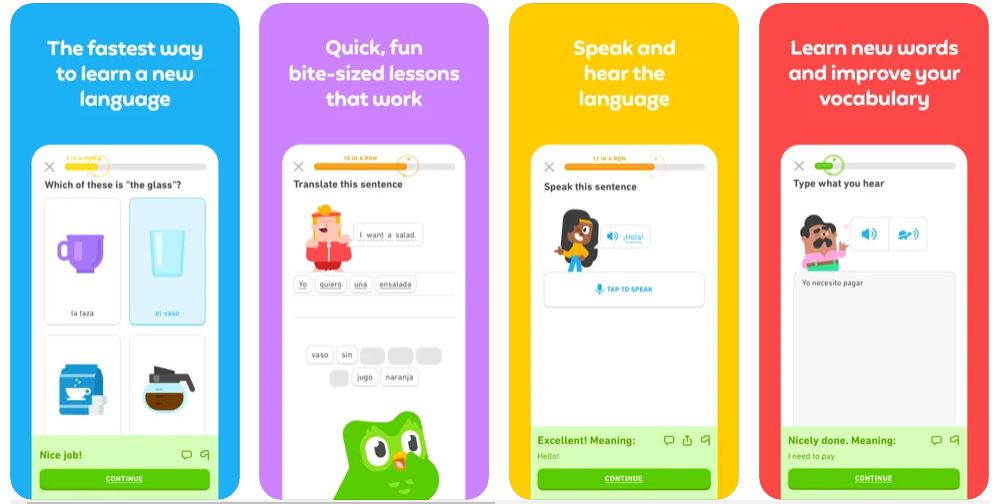 Duolingo is a decade-old language learning website with 500 million+ users. The app helps users to speak, write, listen, and read new languages in a fun way. They claim that 34 hours spent on learning a language on Duolingo is equivalent to a semester of university-level education.