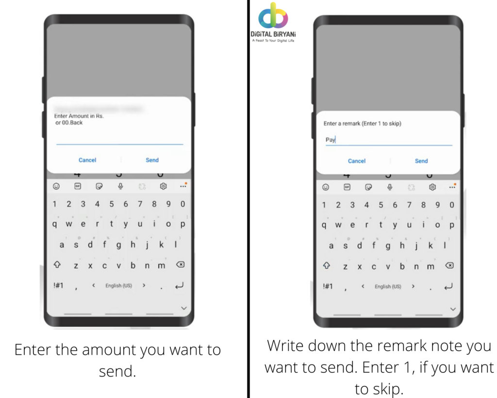 Follow the steps shown based on the screen to make UPI payment offline.