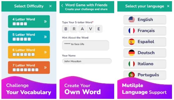 Wordify is one of the best wordle alternatives with many options like Auto-Save option, multi languages support and more.