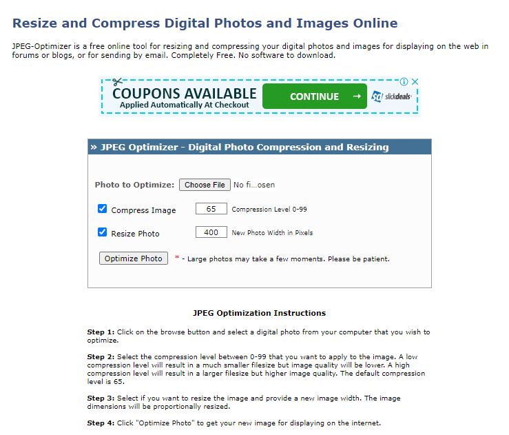 It is a free-to-use online image compressor tool.
