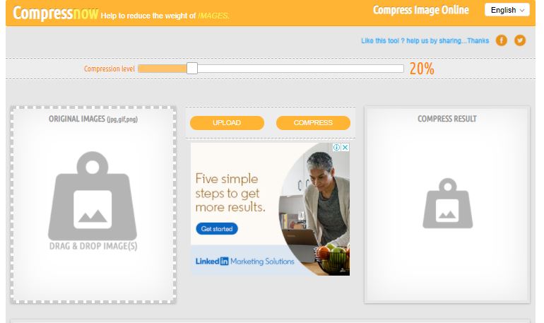 You can compress PNG, JPG, JPEG, and GIF types images using this platform.
