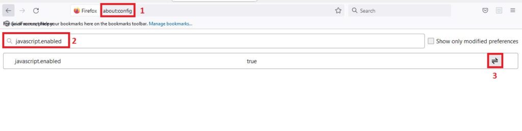 Steps to Disable Javascript on Mozilla Firefox