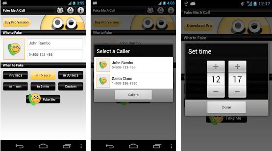 Fake Me A Call is an Android Mobile App to make free spoof calls.