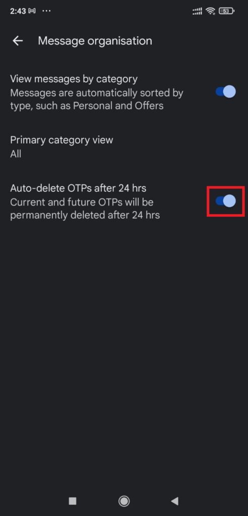 How To Auto Delete OTP Messages in 24 Hours On Your Android Mobile DiGiTAL BiRYANi 05