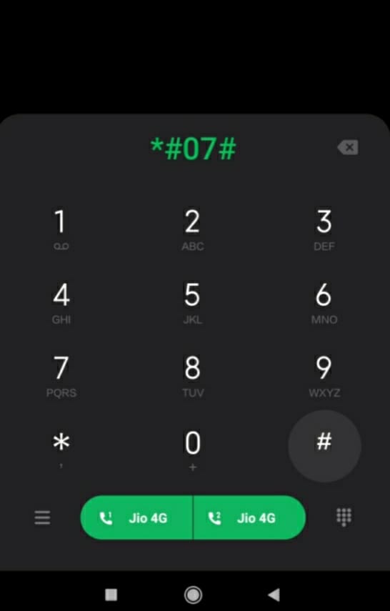 This is the mobile radiation check number. Type this on your phone's dialer to do a mobile radiation check within 2 minutes.