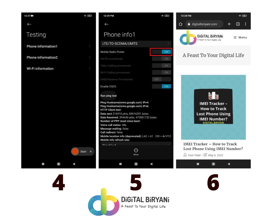 Steps To Use Mobile Internet in Flight Mode.