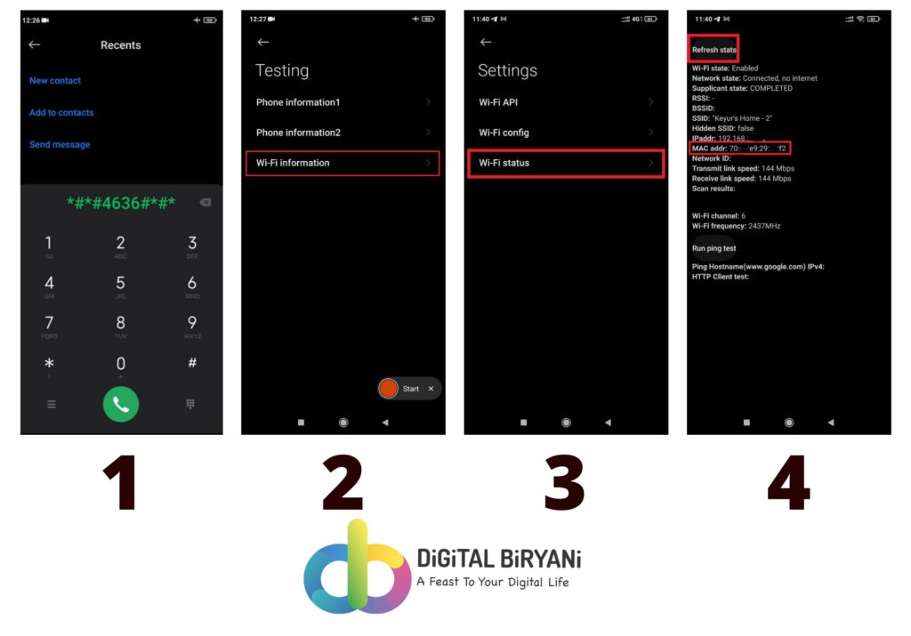 How to Find MAC Address on Android Phone DiGiTAL BiRYANi 03