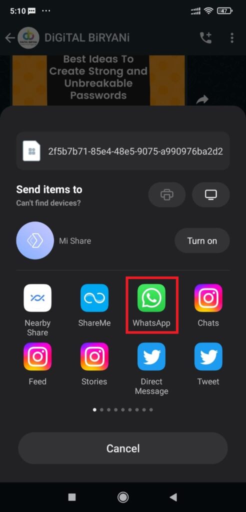 How to Forward Images with Caption on WhatsApp DiGiTAL BiRYANi 03
