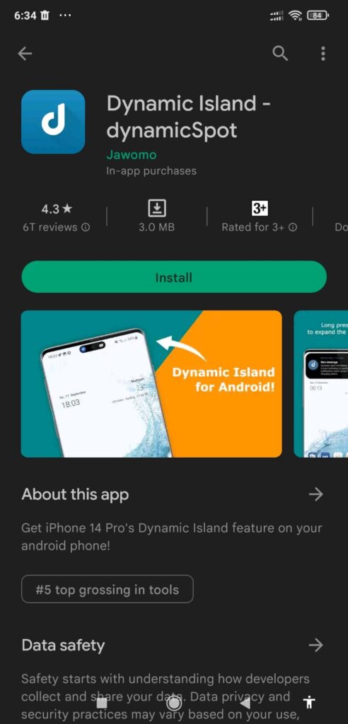 DynamicSpot App to get iPhone 14 Pro-like Dynamic Island on Android Phone.