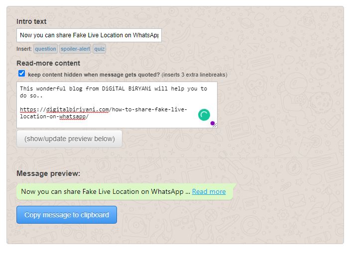 How To Add Read More Link in WhatsApp