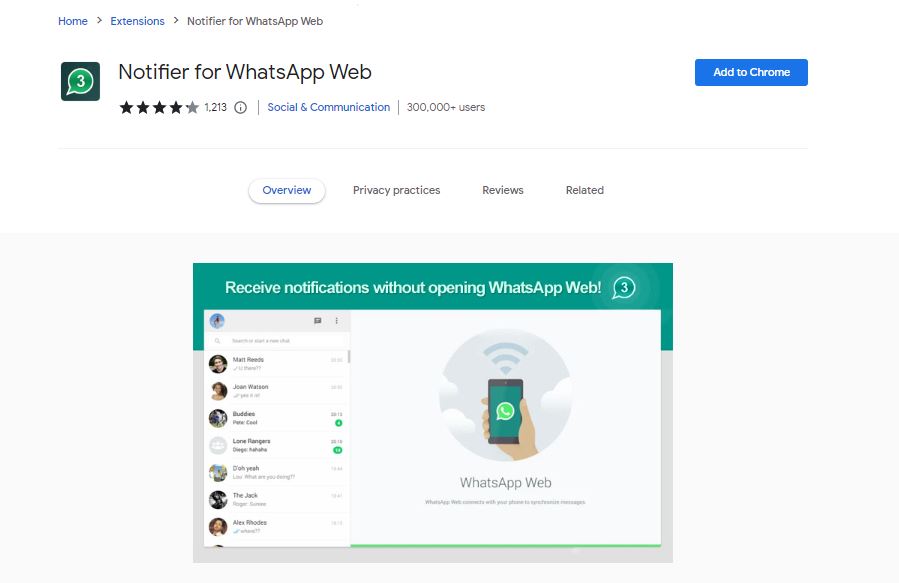 Best WhatsApp Web Chrome Extensions - Notifier for WhatsApp Web
