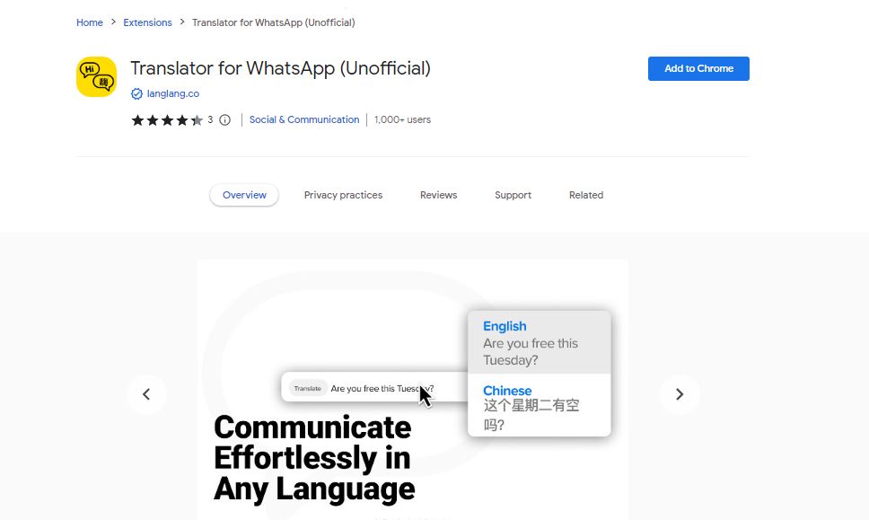Best WhatsApp Web Chrome Extensions - Translator for WhatsApp