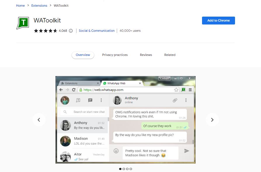 Best WhatsApp Web Chrome Extensions - WAToolKit