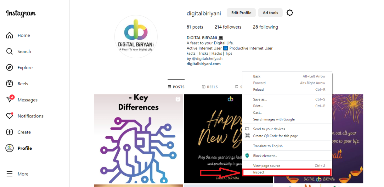 How To Post Instagram Story From PC - DiGiTAL BiRYANi - 02