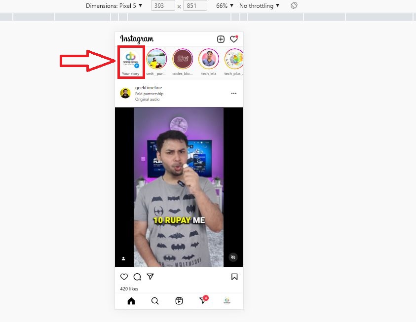 How To Post Instagram Story From PC - DiGiTAL BiRYANi - 05