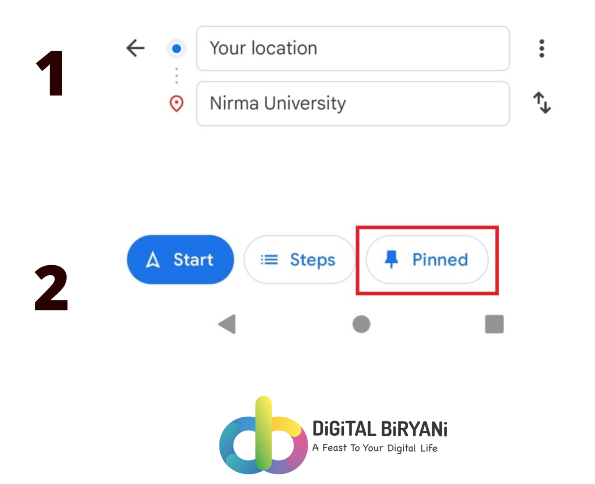 How To Save A Route On Google Maps - DiGiTAL BiRYANi - 02