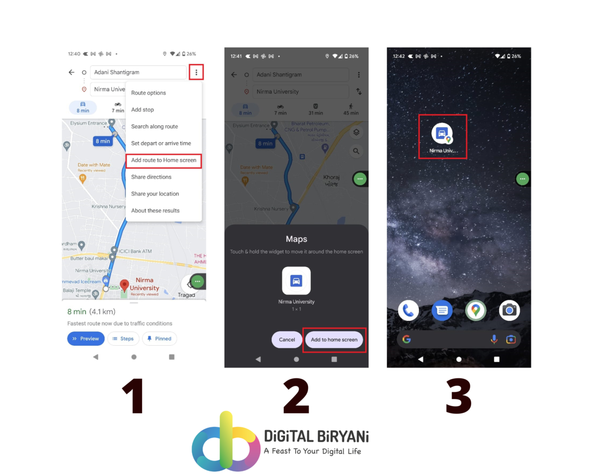 How To Save A Route On Google Maps - DiGiTAL BiRYANi - 04