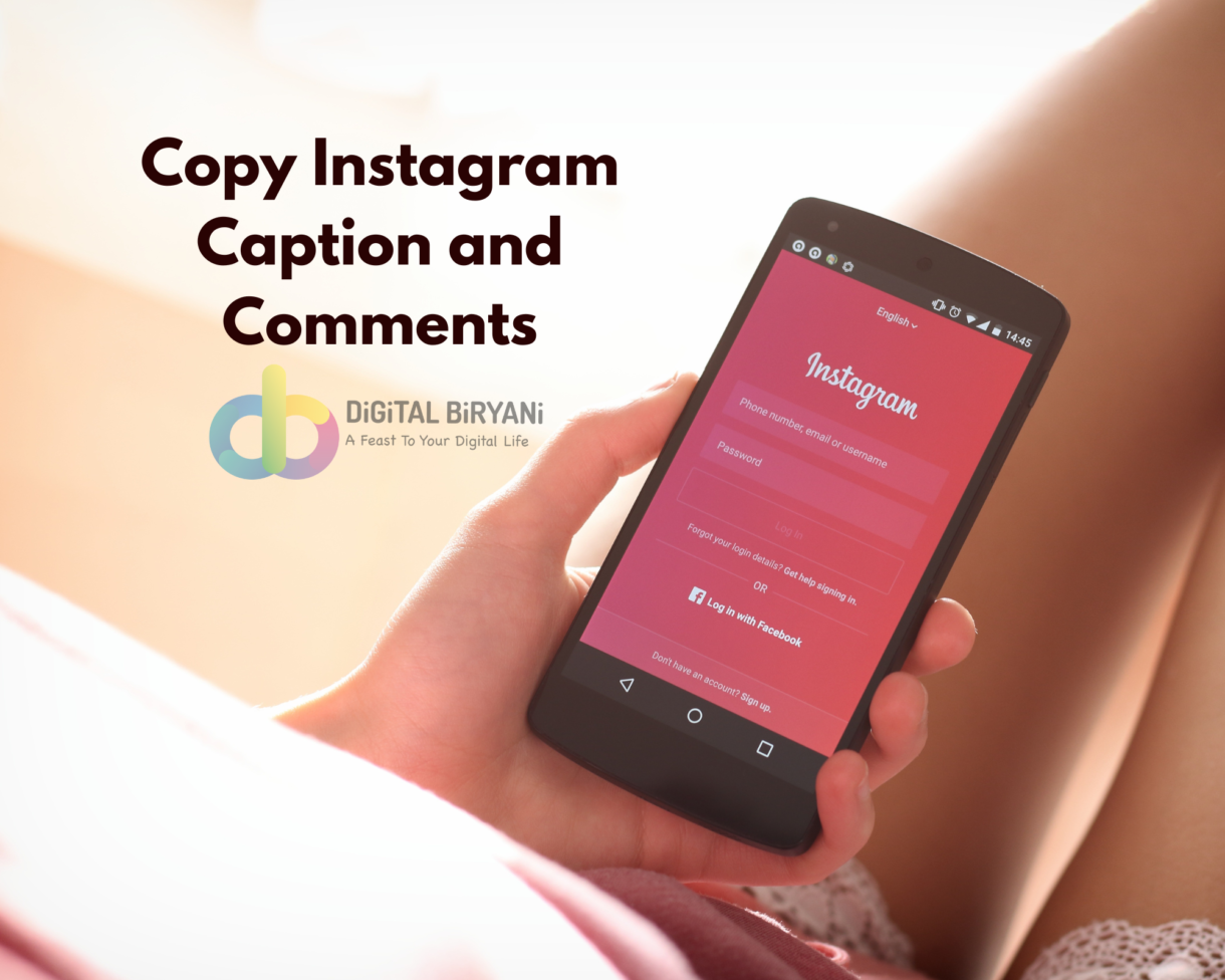 Copy Instagram Caption and Comments