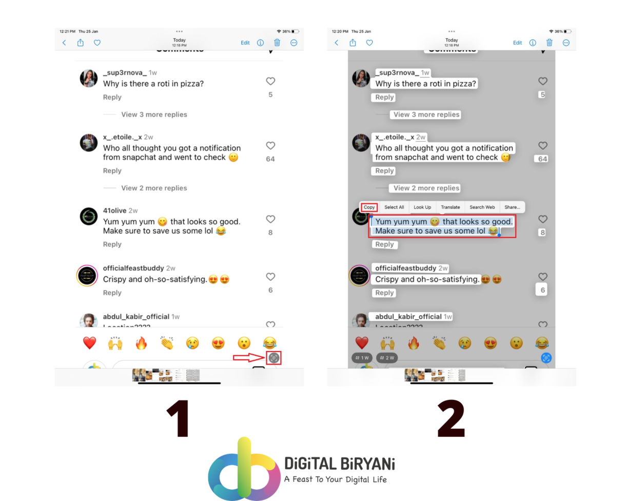 How To Copy Instagram Comments on iPhone and Android - 05